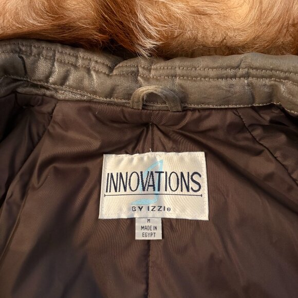 Share Innovations by IZZI Women's Jacket M Tan with Fox Fur Hood - Picture 3 of 6